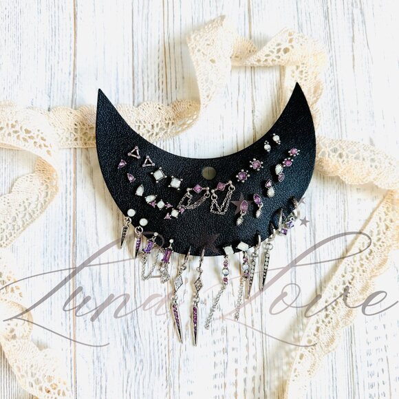 FREE PEOPLE Moonglow Stud Earrings In Opal Lilac NWT - Picture 2 of 4